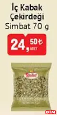 SİMBAT İÇ KABAK ÇEKİRDEĞİ 70 G SİMBAT İÇ KABAK ÇEKİRDEĞİ 70 G